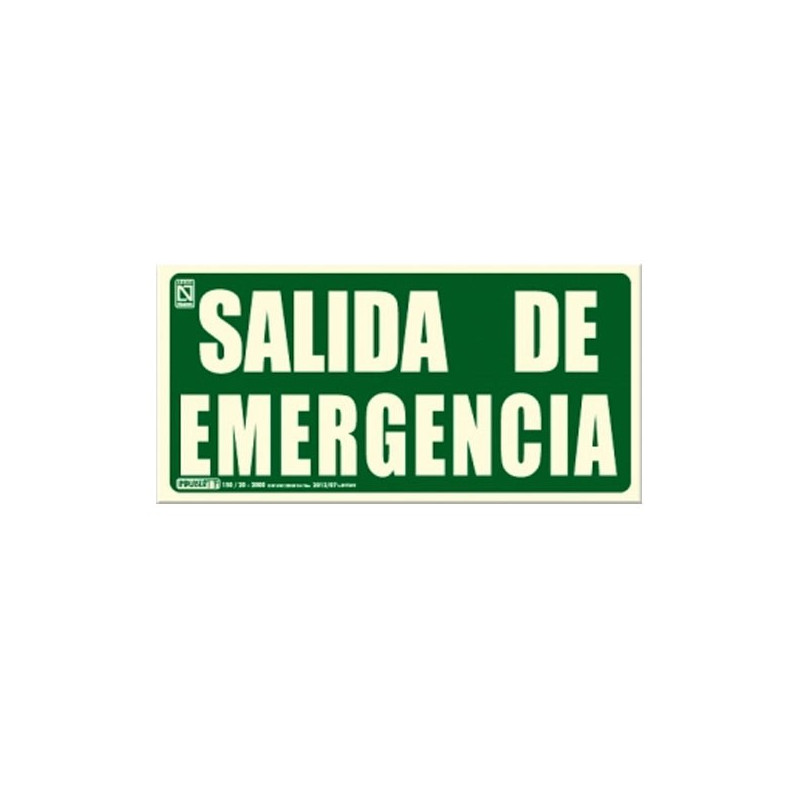 Cartel Homologado: Salida de Emergencia