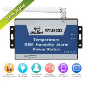 Termómetro GSM con sonda de humedad