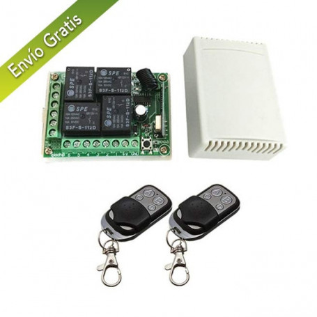 Placa de 4 reles con mando a distancia