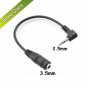 Conector jack 2,5mm macho a hembra 3,5mm