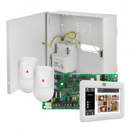 Kit compuesto por: 1ud Placa central SP4000 + 2ud Detectores NV5 + 1ud CAJA-P + 1ud TM50-WHITE