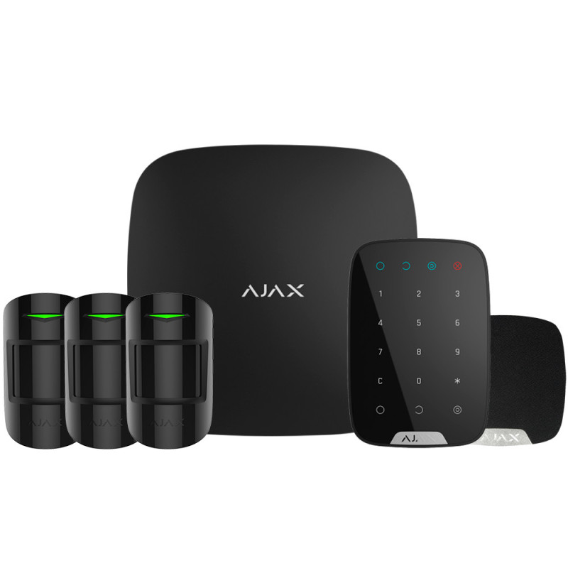38173.58.BL1 - Kit de alarma inalámbrico Ajax GPRS / LAN / 2SIM 2G negro 