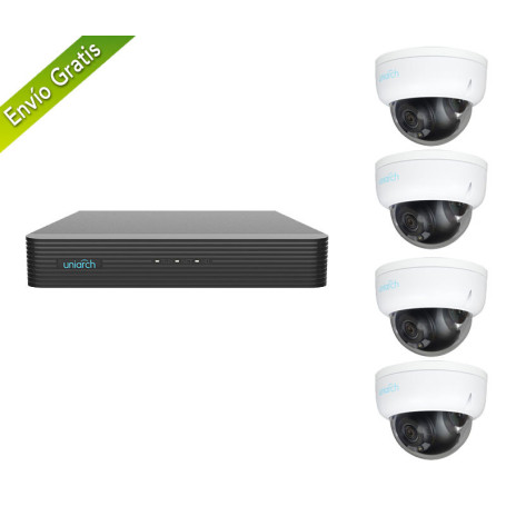 Kit 4 cámaras  IP + Grabador