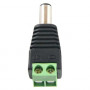 Conector DC macho con salida +/- de 2 terminales