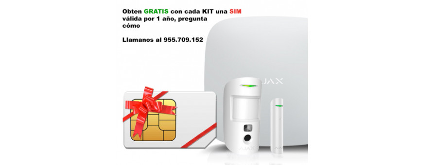 Kit AJAX de Alarma sin Cuotas y cámara IP inalámbrica con módem 4G