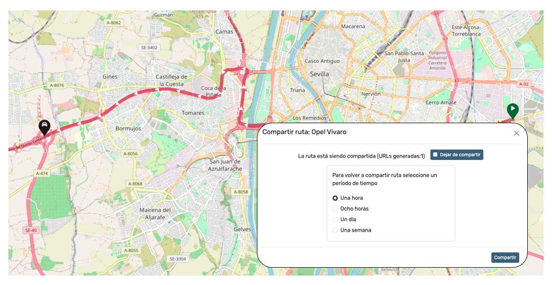 Compartir rutas GPS