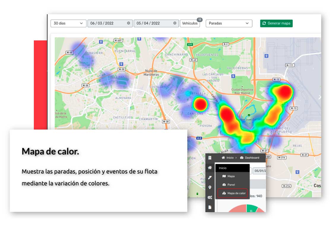 Mapa de Calor plataforma de seguimiento